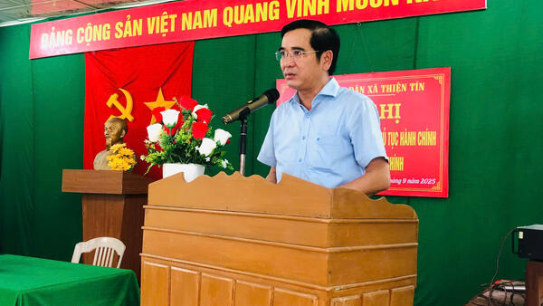 Xã Thiện Tín tổ chức Hội nghị đối thoại trực tiếp với cá nhân, tổ chức về TTHC và giải quyết TTHC lần thứ I năm 2025