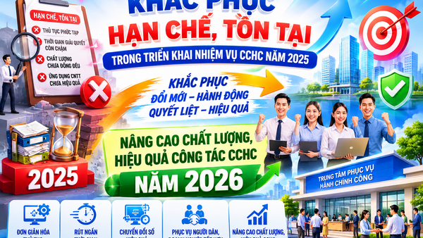 Thiện Tín đẩy mạnh khắc phục những tồn tại, hạn chế năm 2025 và nâng cao chất lượng, hiệu quả công tác CCHC năm 2026.