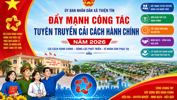 Xã Thiện Tín đẩy mạnh công tác tuyên truyền cải cách hành chính năm 2026