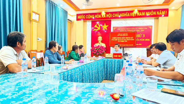 UBND xã Thiện Tín tổ chức tiếp công dân định kỳ tháng 7 năm 2026