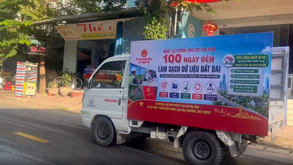Hoạt động truyên truyền hưởng ứng đợt cao điểm 100 ngày đêm làm sách dữ liệu đất đai trên địa bàn xã Thiện Tín