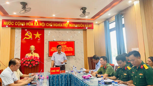 Xã Thiện Tín triển khai công tác tuyển chọn, gọi công dân nhập ngũ năm 2027