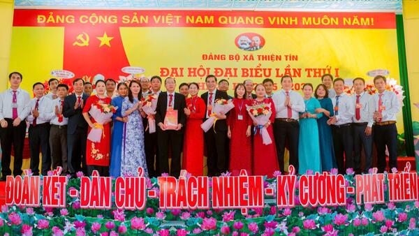 ĐẢNG BỘ XÃ THIỆN TÍN TỔ CHỨC THÀNH CÔNG ĐẠI HỘI ĐẠI BIỂU ĐẢNG BỘ XÃ LẦN THỨ I, NHIỆM KỲ 2025 - 2030